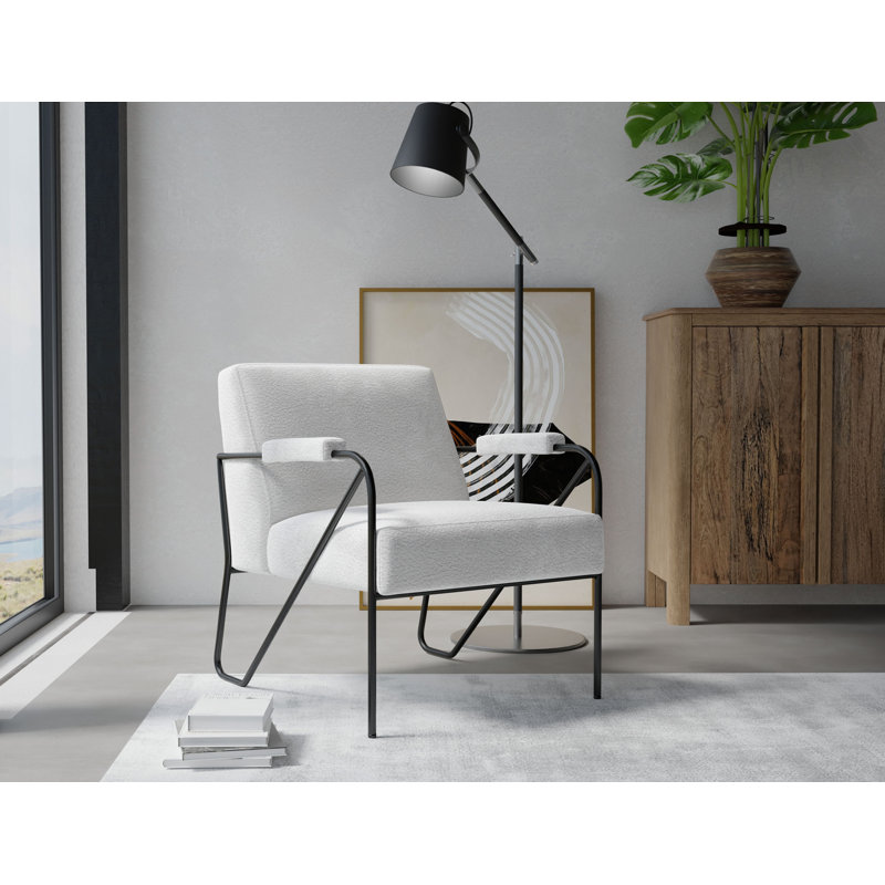 Fauteuil Amiyha, Polyester beige clair