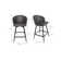 Azelio Swivel Upholstered Counter Stool with Metal Frame