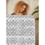 Tapis 100% coton de qualité supérieure, 31,5 po x 118,1 po | 1200 g / m², velours de 0,4 po de hauteur, antibactérien, antidérapant en PVC | Lavable à la machine, crème élégante, gris et blanc | Doux et durable pour le décor du salon et de la chambre à coucher-112937126