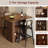43" Farmhouse Counter Height Kitchen Island Table with 3-Tier Storage-425805086