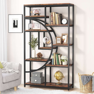 Freestanding Bookshelf, 68.9" Etagere Bookcase with 9 Open Shelves