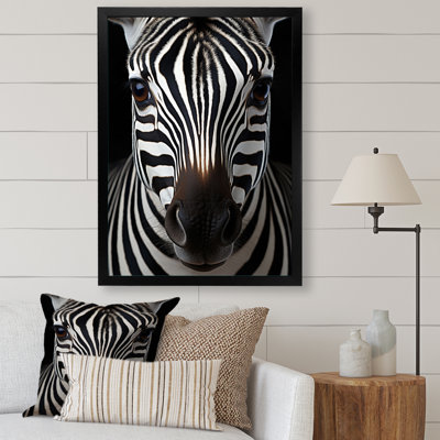 " Black And White Zebra Portrait III "