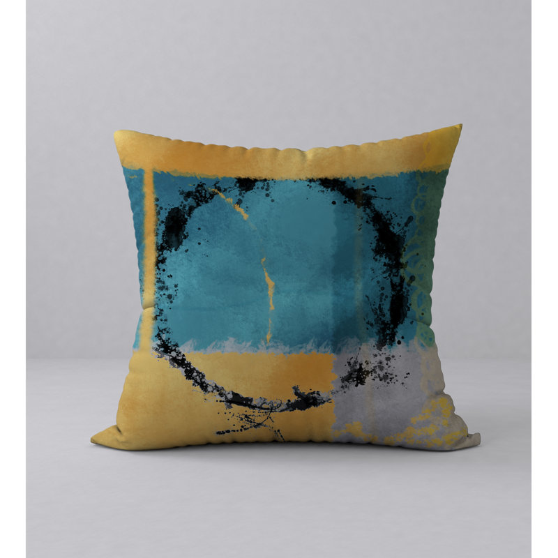 Housse de coussin décorative carrée en savoir-faire Coy, 18 po x 18 po