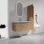 Meuble-lavabo mural multifonctionnel avec 2 armoires latérales