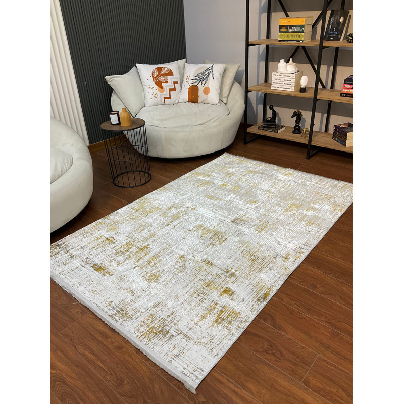 Aundrey Solid Colour Bamboo Slat / Seagrass Area Rug, Rectangle 15' x 10'