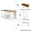 Ensemble de table de bar 5 pièces à hauteur de comptoir avec 2 tabourets et 2 chaises-390162739