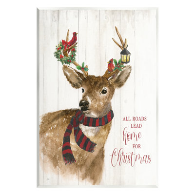 " All Roads Lead Home Christmas Deer " by Nan
