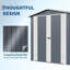 Rangement extérieur en métal résistant aux intempéries 6 x 4 pi avec portes et évents doubles verrouillables