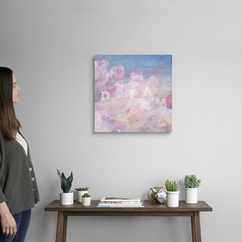 «Daydream Pink 04» par Lisa Audit - reproduction d'art, Toile tendue, H 20 po x l 20 po x P 1,25 po