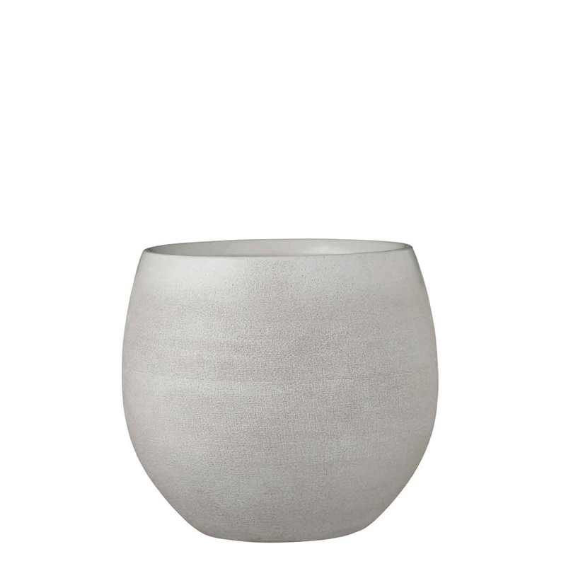 Cecilio Handmade Planter, Off White, 23cm H x 26cm W x 26cm D