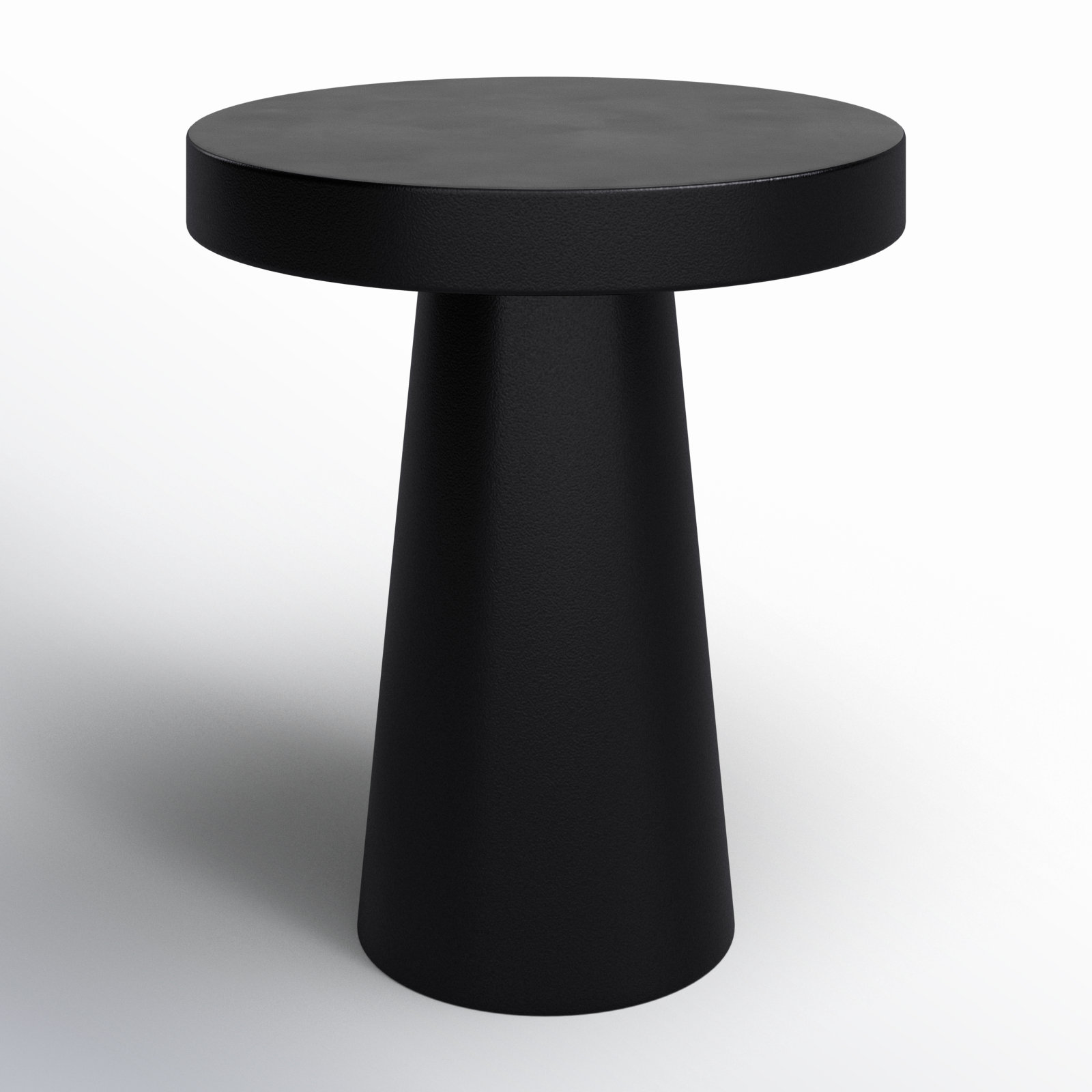Prevelly 18" Concrete Round Patio Table, Black