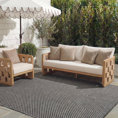 Sezis Performance Solid Colour Indoor/Outdoor Area Rug