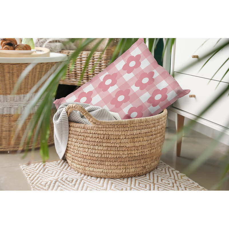 Coussin décoratif géométrique intérieur / extérieur en polyester, H 14 po x l 20 po, Rectangle