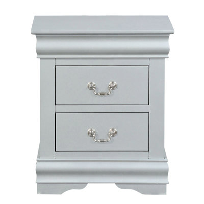 Table de chevet 2 tiroirs Platinum
