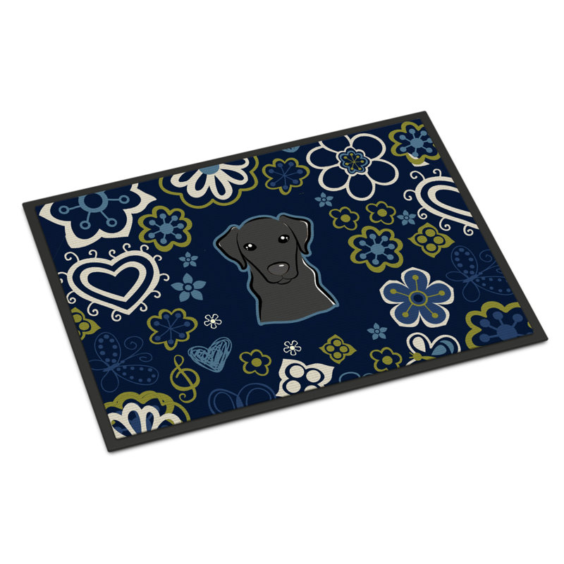 Tapis d'extérieur antidérapant Toluca, Labrador noir, L 18 po x L 27 po