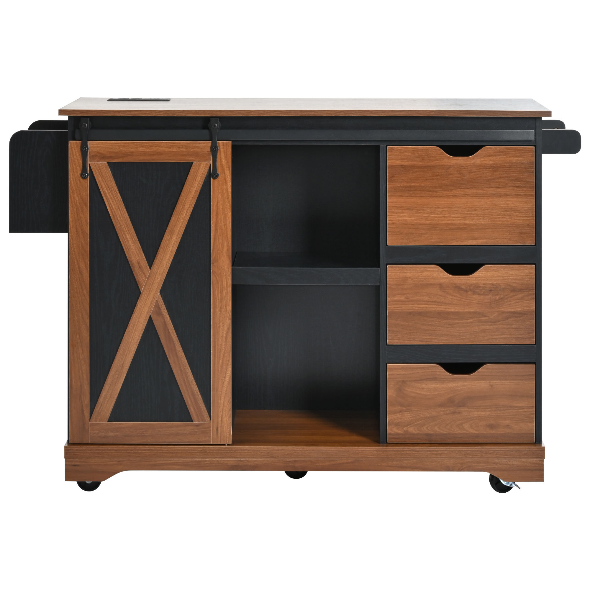 Gracie Oaks Farmhouse Kitchen Island with Drop Leaf - Wayfair Canada