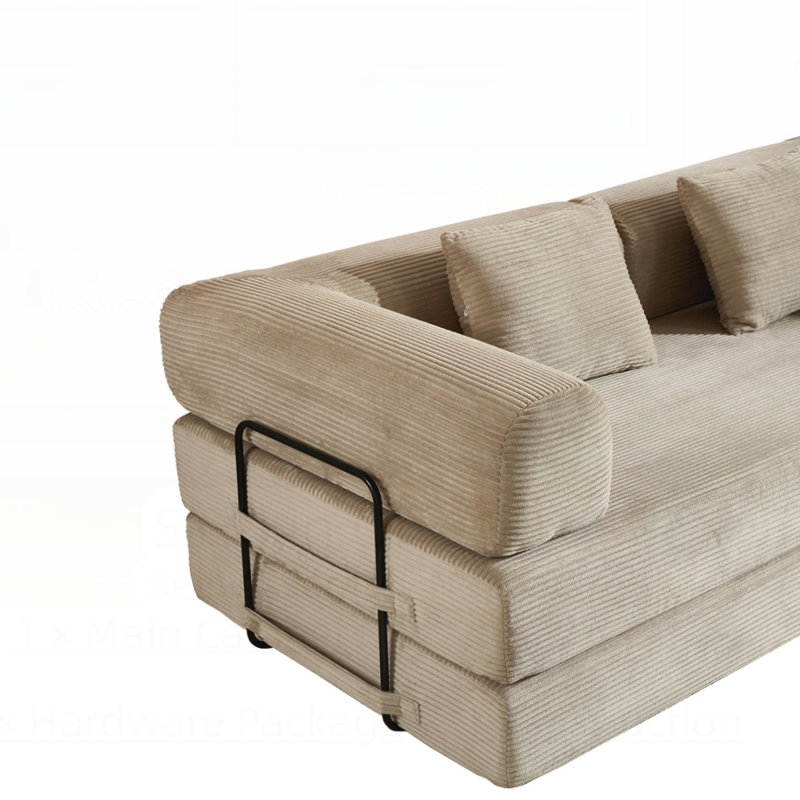 Canapé-lit Corduroy, Beige