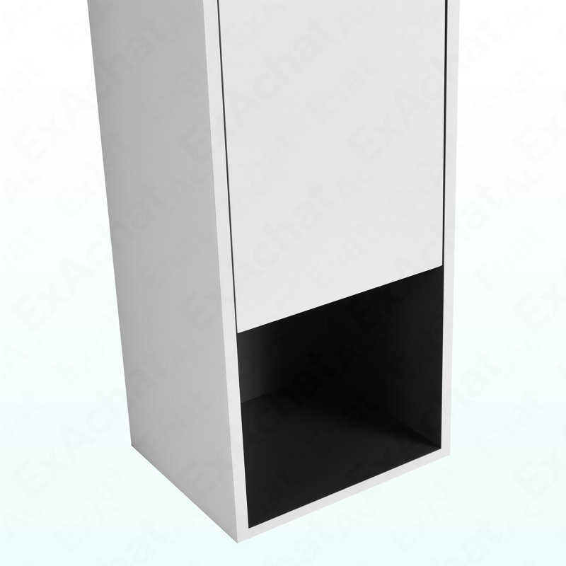 12" Bathroom Side Cabinet,2-Soft Close Doors,Float Mounting Design,12*2, White