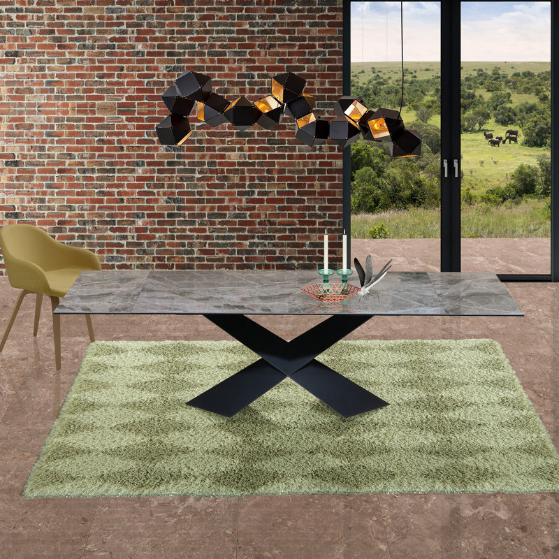 Metal Base Dining Table