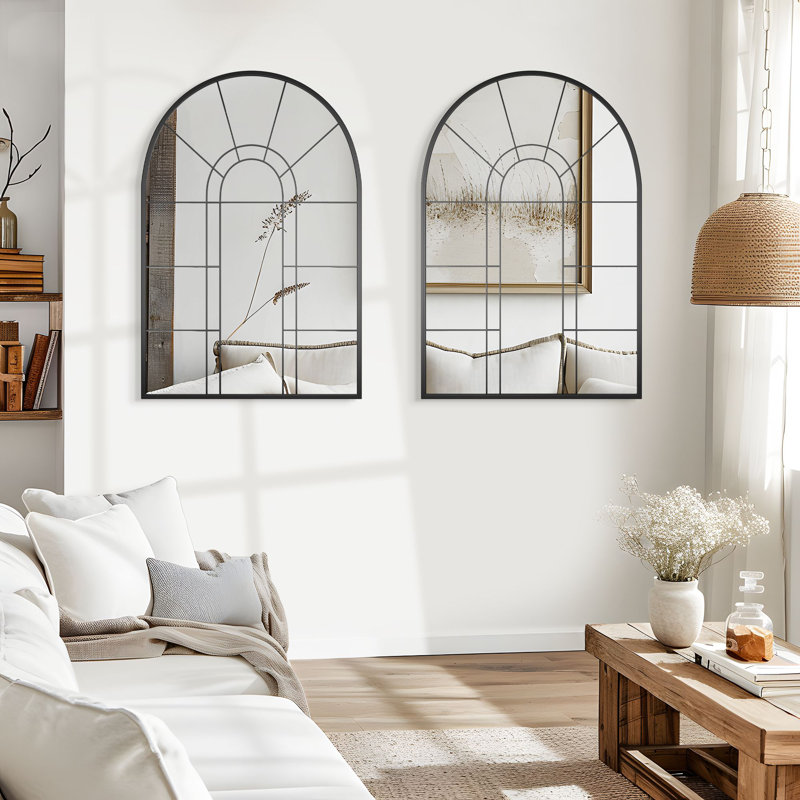 Miroir mural Barreto, Noir
