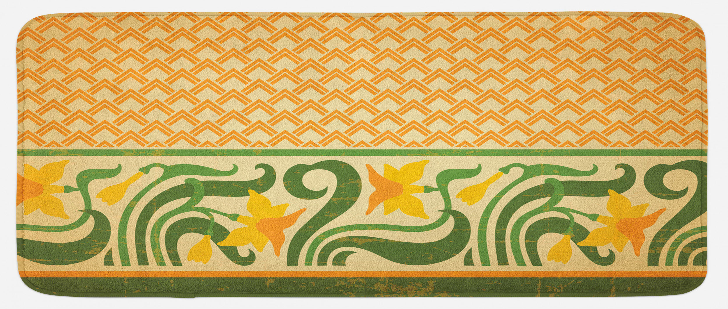 East Urban Home Art Nouveau Kitchen Mat | Wayfair