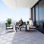 10 tuiles de terrasse emboîtables à motif rayé
