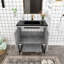 Meuble-lavabo simple 30 po avec surface solide Rockney-783895579