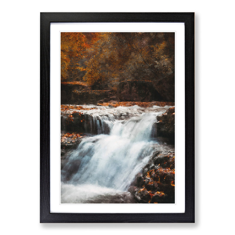 Forest Stream Vol.5 - Picture Frame Graphic Art, 36cm H x 27cm W x 2cm D, Black Framed