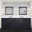 Meuble-lavabo double 84 po X P 22 po D, avec plateau en marbre de culture pour la maison-1297403673