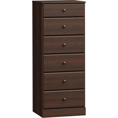 Tall 6-Drawer Storage Dresser, Chest of Drawers for Bedroom & Living Room with Ample Storage