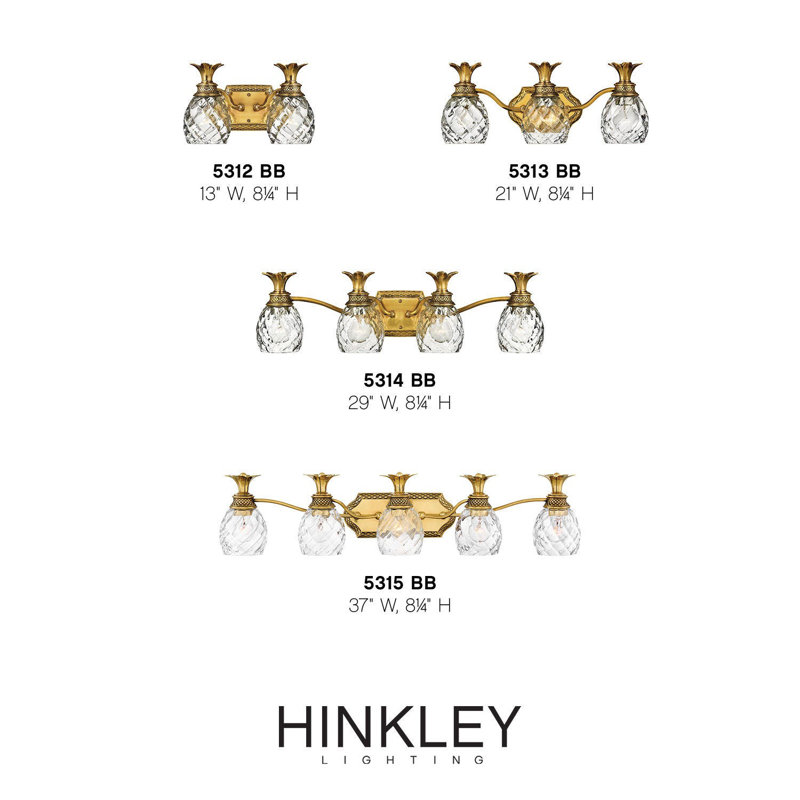 Plantation 2 Light Wall Sconce, Burnished Brass