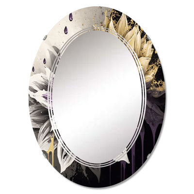 Pratheek Dahlia Flower II - Floral Dahlia Wall Mirror