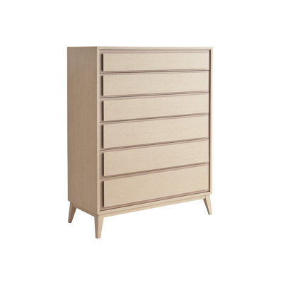 Commode en bois massif à 6 tiroirs 44,25 po Sunset Key