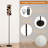  68.5" Standing Floor Lamp Abstract Cow brown Dimmable Metal Pole Lamp with Linen Lampshade LED Bulb Included