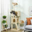 140cm Cat Tree with Sisal Scratching Posts Cat Houses Dark Grey-139064164-139064169