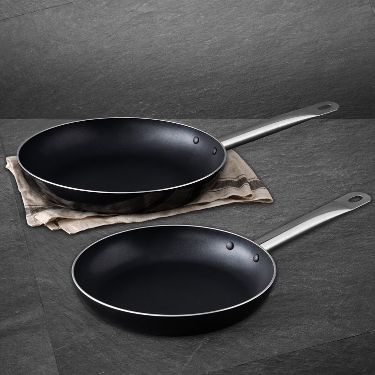 BERGNER 12 in. Stainless Steel Nonstick Frying Pan with Lid