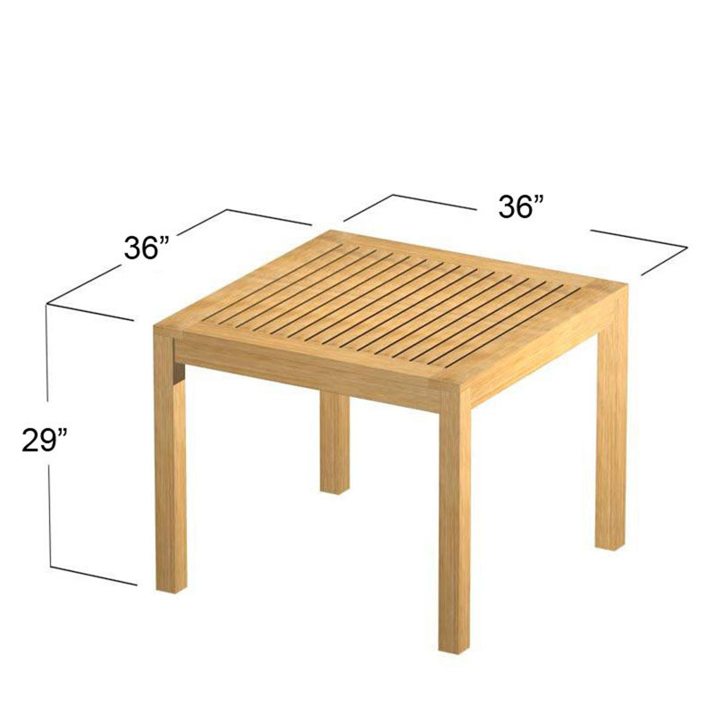 Westminster Teak Square Teak Outdoor Dining Table , 36'' in. W 36'' in. D