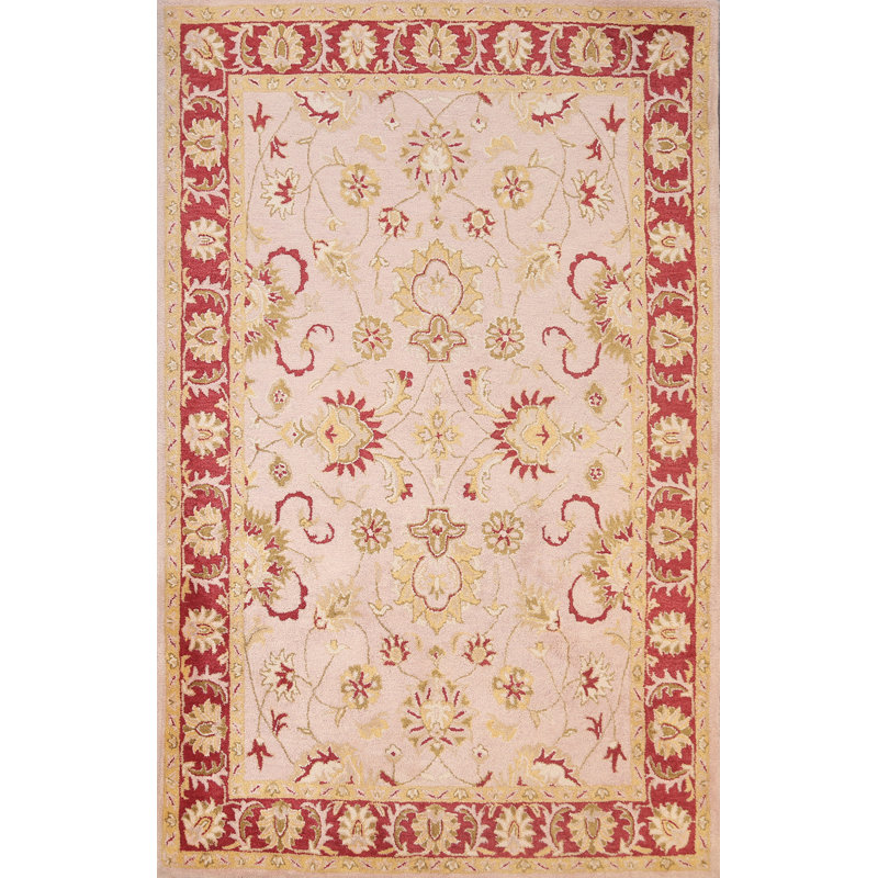 Tapis floral touffeté à la main 5 x 8