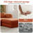 Boneless 106.3" L-Shaped Cloud Sectional Sofa with Oversized Chaise.Modern Convertible Lounge Chair, Corduroy Fabric, Square Platform Design with Metal Frame, Floor Sofa Bed with Fixed-Shape Frame,Living Room Seating with Armrest  Orange-1112998376