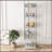 Modern Glass Display Cabinet With LED Lights, Quick-Assembly Antique Cabinet, Tempered Glass Bookshelf, Suitable For Living Room And Bedrooms, 1-Door 4-Shelf-1890405421
