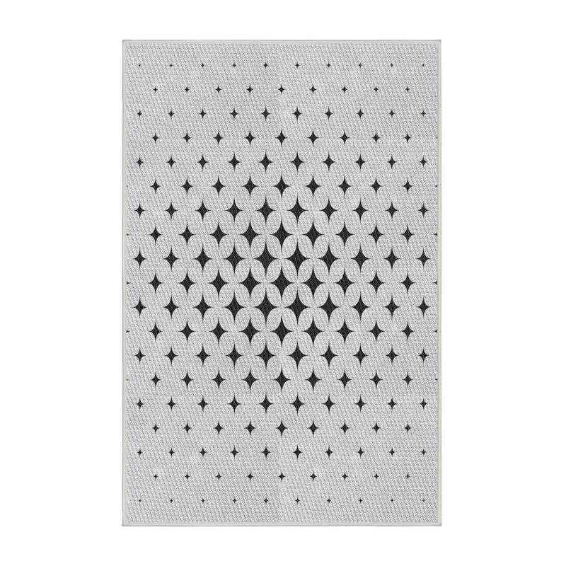 Tapis géométrique gris, Rectangle 5 pi x 7 pi
