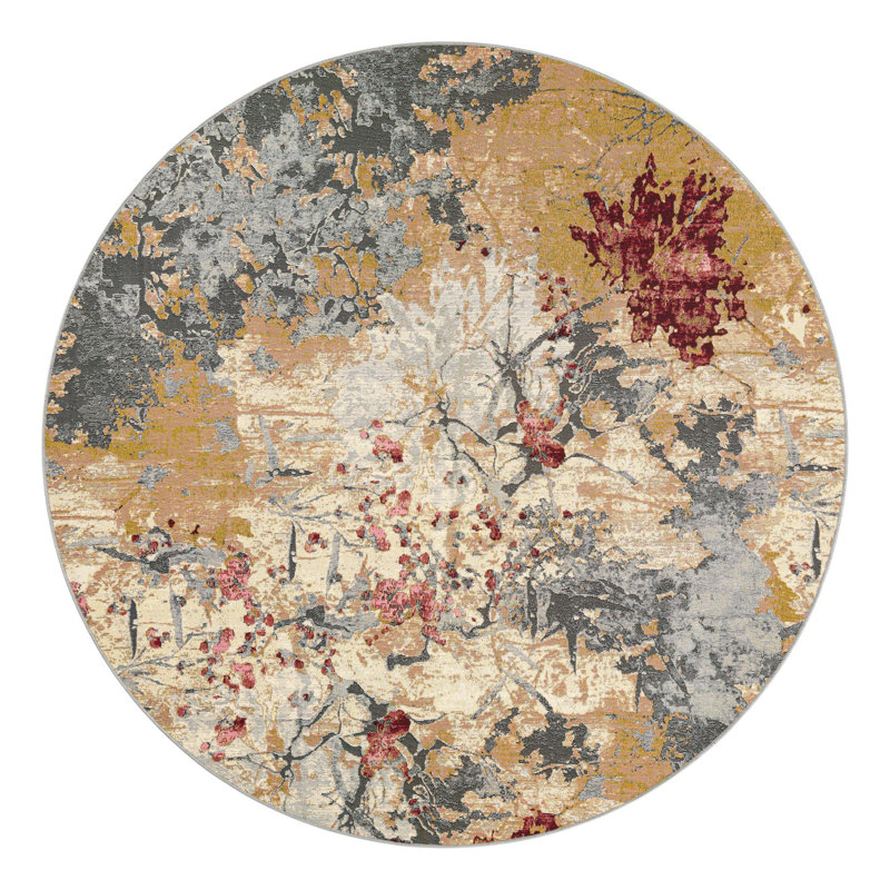 Keazia Indoor/Outdoor Area Rug, Round 7'10"