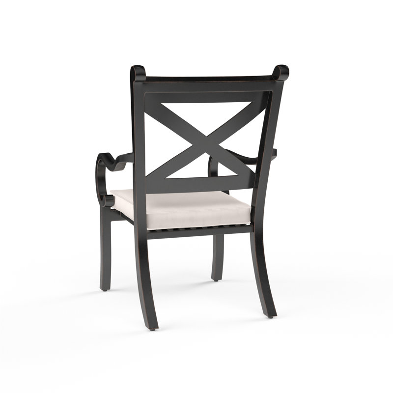 Monterey Outdoor Dining Armchair, Canvas Natural Sunbrella®