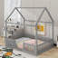 Lit en bois avec clôture et porte-314423366-314423364