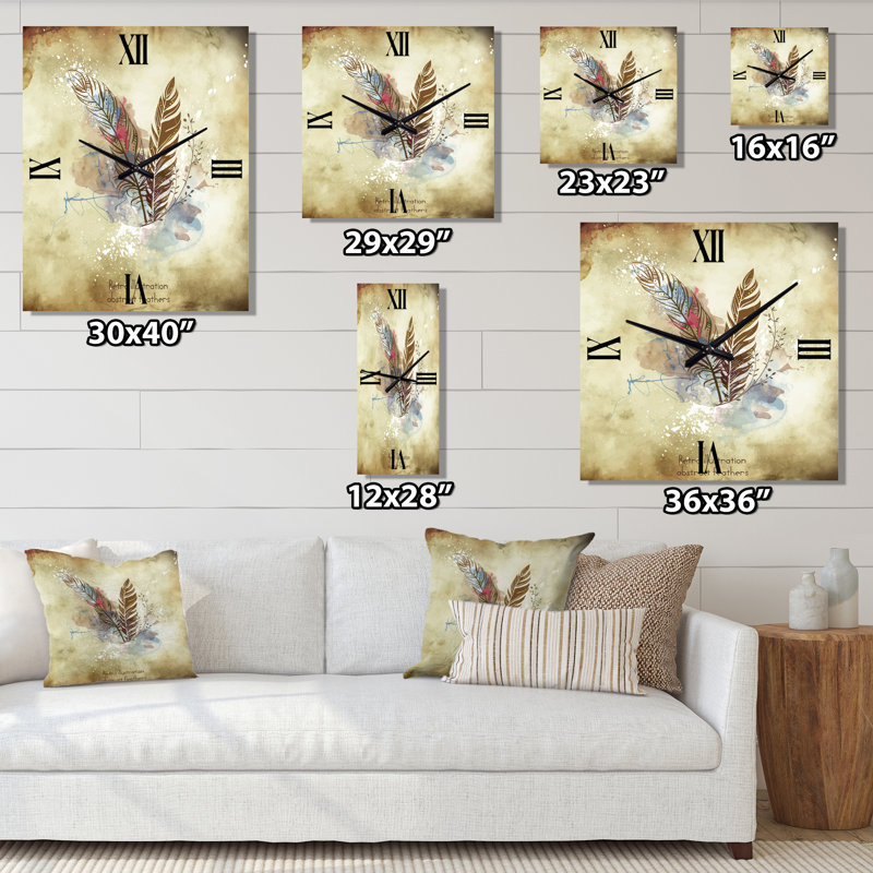 Horloge murale fleurs, Très grand