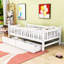Lit plateforme simple en bois avec garde-corps et deux tiroirs-398613218