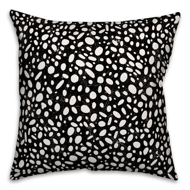 Polka Dots Reversible Throw Pillow, 16" x 16"
