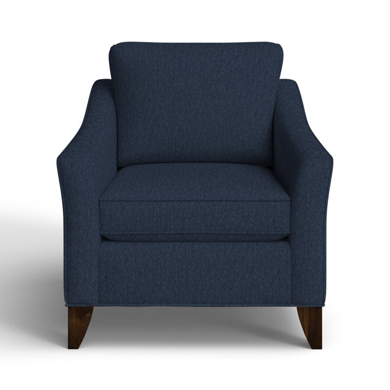 Mikah Upholstered Armchair, Peyton Navy Performance Twill