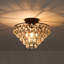 Teardrop Crystal Semi Flush Mount 