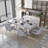 Rayni Faux Marble Top Metal Base Dining Table-973394806-973394807